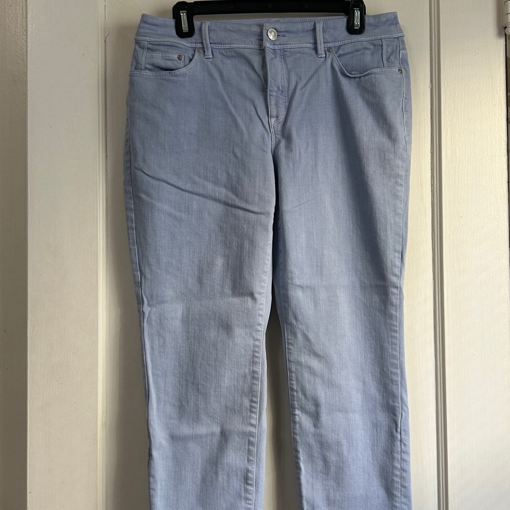 Chico's Soft Blue Straight Leg Jeans - Size Small Petite